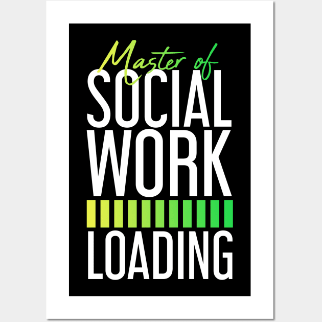 Social Worker Loading Social Work Wall Art by TheBestHumorApparel